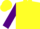 Yellow, purple 'jaco', purple cuffs on sleeves