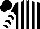 Black and white stripes, chevrons on sleeves