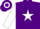 Purple, white star, white hoop on sleeves