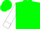 Green, white clover, white cuffs on sleeves