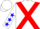 White,red cross sashes,blue stars on sleeves