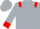 Silver, red epaulets, red cuffs on silver sleeves