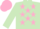 Light green, pink stars, pink cap