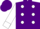Purple, white dots, white dots and cuffs on sleeves
