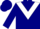 Navy blue, white triangular panel