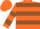 Orange, brown hoops, brown hoops on sleeves