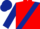 Red, Dark Blue sash, sleeves and cap