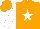 Orange, white star and sleeves