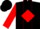 Black, red diamond, red diamond stripe and cuffs on sleeves