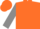 Neon orange, grey chevrons, neon orange chevrons on grey sleeves
