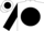 White 'f/a' on black ball, while band on black sleeves