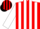 Red, black & white stripes, 'rjt' on sleeves