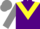 Purple, Yellow chevron, Grey sleeves and cap