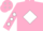 Pink, white diamond, diamonds on sleeves and cap