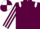 Maroon, white epaulets, striped sleeves, quartered cap