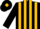 Black and Gold stripes, Black sleeves, Black cap, Gold diamond