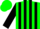 Green, black 'h', black stripes on sleeves, green cap