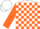 White, volunteer orange 't', volunteer orange blocks on sleeves, white cap