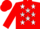 Red, white stars, white star on red sleeves, red cap