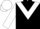 Black body, white chevron, white arms, white cap, black checked