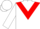 White body, red chevron, white arms, white cap