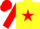 Yellow, red star, sleeves & cap