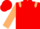 Red, beige epaulets and sleeves