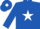 Royal blue, white star and diamond on cap