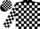 Black, black 'tgh' on white blocks
