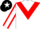 WHITE, RED chevron, WHITE sleeves, RED seams, BLACK cap, WHITE star