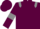 Garnet body, grey epaulettes, garnet arms, grey armlets, garnet cap