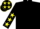 Black, yellow stars on sleeves, yellow stars on cap