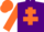 Purple, Orange Cross of Lorraine, sleeves and cap