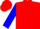 Red, white 'ss', white bars on blue sleeves