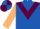 Royal Blue, Maroon chevron, Beige sleeves, Royal Blue and Maroon quartered cap