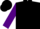 Black, purple 'jr', purple sleeves, black cap