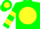 Green, yellow ball, yellow bars on sleeves