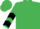 emerald  Green, Black chevrons on sleeves,