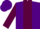 Purple, maroon stripe, maroon arms, purple cap