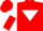 red, white inverted triangle, white & red halved sleeves, red cap