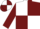 White and burgundy quarters, burgundy sleeves