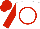White, red circle, red sleeves and cap