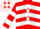 Red, red stars on white chevrons, white stars and hoops on sleeves