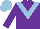 Purple, Light Blue chevron, Light Blue cap
