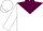 White, maroon yoke, white cap