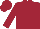 Maroon, maroon bear claw on white ball on back, black trim