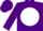 Purple,  white ball, purple cap