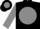Black, black 'lm' on grey ball, grey sleeves