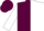 Maroon and white halves, maroon and white sleeves