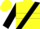 Yellow, black sash, black hoop on sleeves, yellow cap